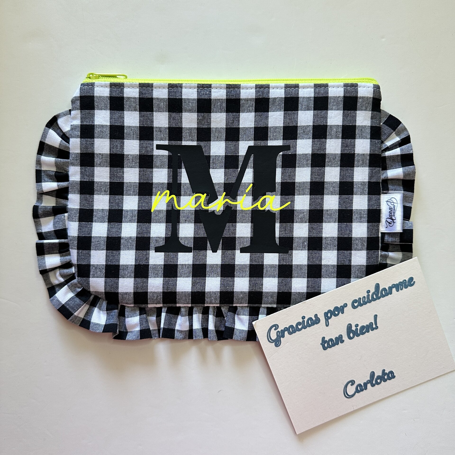 Neceser Vichy y Fluor Volantes (personalizado con inicial y nombre) - 3