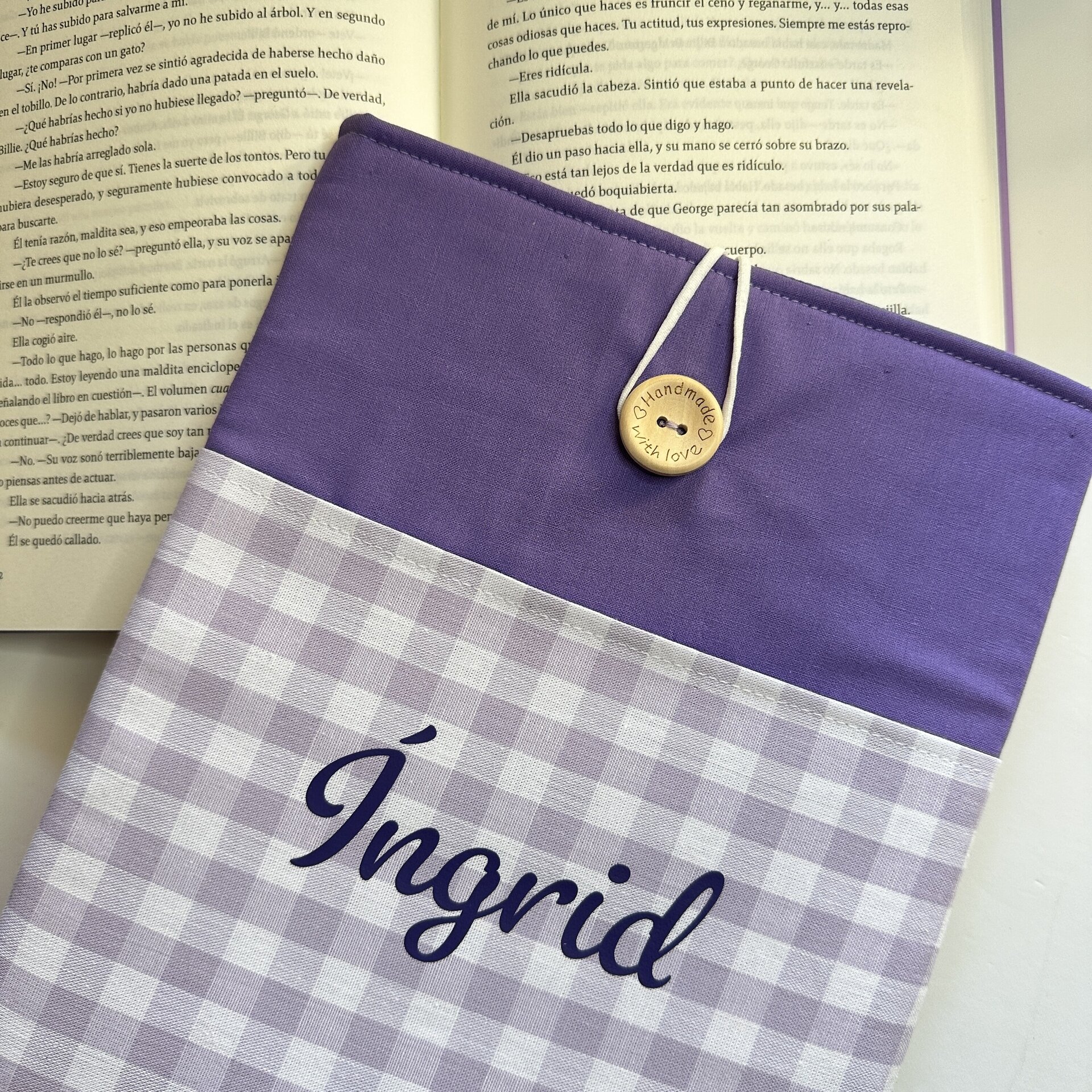 Funda Libro / Tablet Vichy Lavanda-Morado - 2